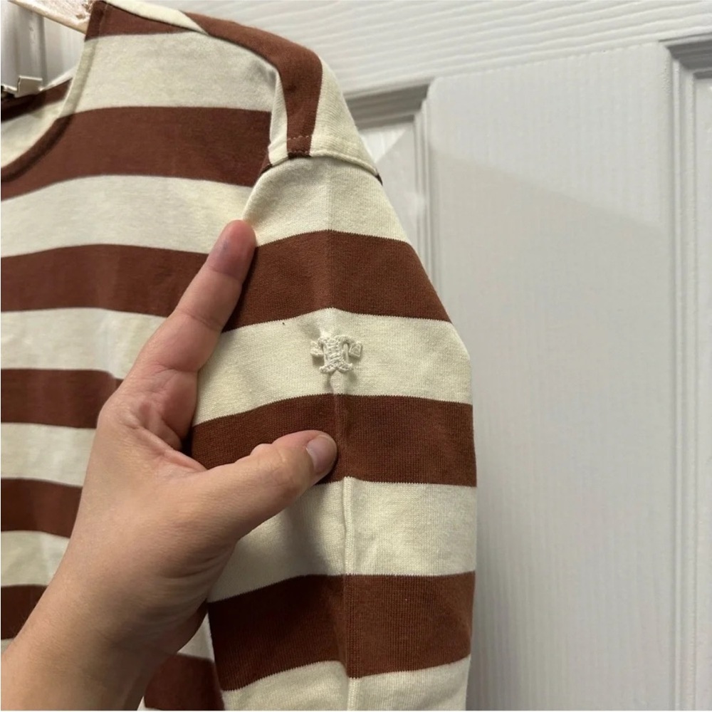 Tory Burch Brown and White Striped Dress - Picture 6 of 6